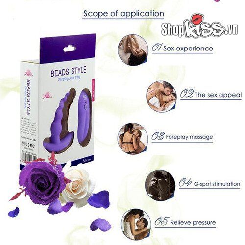 Kích thích hậu môn hình mỏ neo 10 chế độ rung silicon chống nước