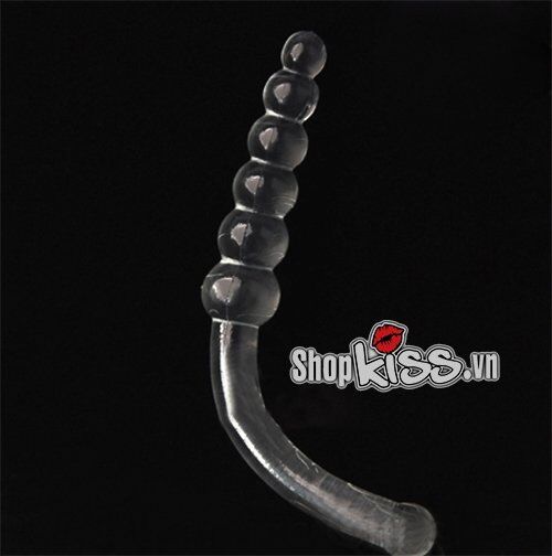 Anal Massage Plug L-Shaped Round Beads Silicone Relaxation