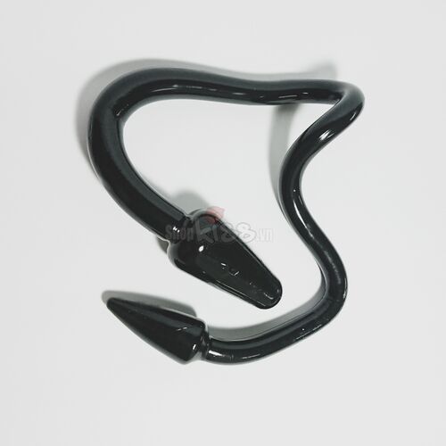 FAAK Double-ended Black Soft Silicone Dildo for Lesbians