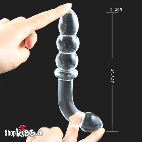 Clear Glass Anal Stimulator Butt Plug Massage Toy