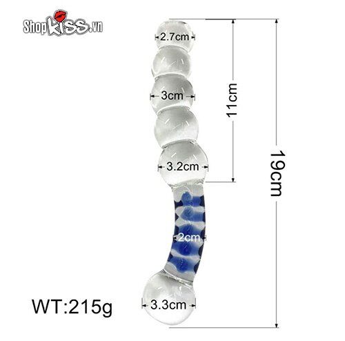 Clear Glass Anal Stimulator Butt Plug Massage Toy