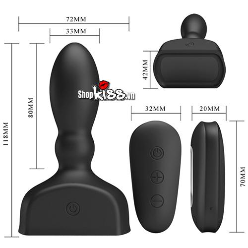 Prettylove Harriet Inflatable Remote Control Anal Vibrator