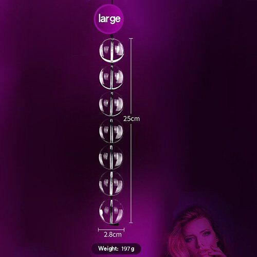 Glass Anal Beads Stimulator Pleasure Toy for Men Women Gay
