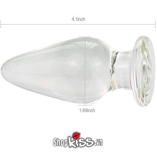 Clear Glass Anal Plug Premium Prostate Massage Pleasure Toy