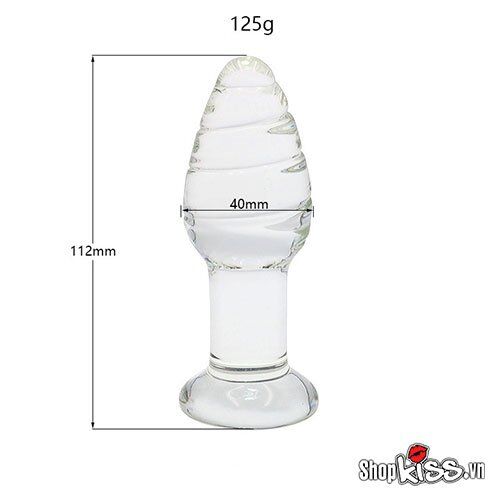 Glass Twisted Anal Stimulator Prostate Massage Luxury Sex Toy