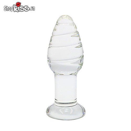 Glass Twisted Anal Stimulator Prostate Massage Luxury Sex Toy