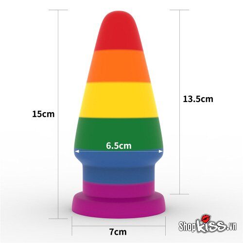 Lovetoy Prider 6.0 Silicone Multicolor Anal Plug Pro