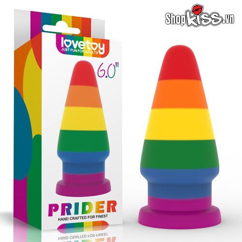 Lovetoy Prider 6.0 Silicone Multicolor Anal Plug Pro