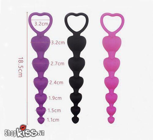 Chuỗi hạt trái tim hậu môn kích thích cực khoái tăng cảm giác