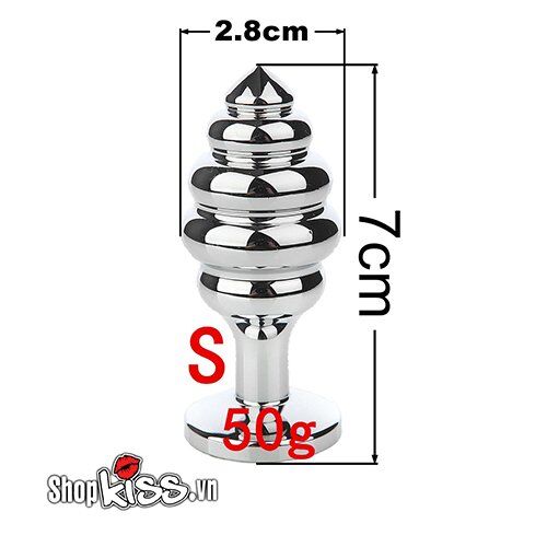 Stainless Steel Spiral Anal Plug Safe Butt Stimulator