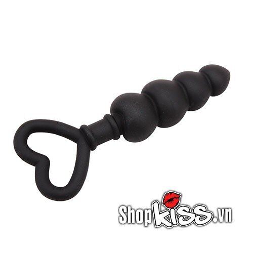 Chisa Black Heart-Shaped Anal Massager Prostate Stimulation