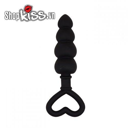 Chisa Black Heart-Shaped Anal Massager Prostate Stimulation