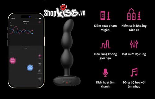 Dụng cụ kích thích hậu môn Lovense Ridge cao cấp điều khiển app dễ dùng