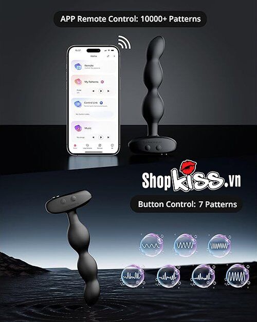 Dụng cụ kích thích hậu môn Lovense Ridge cao cấp điều khiển app dễ dùng