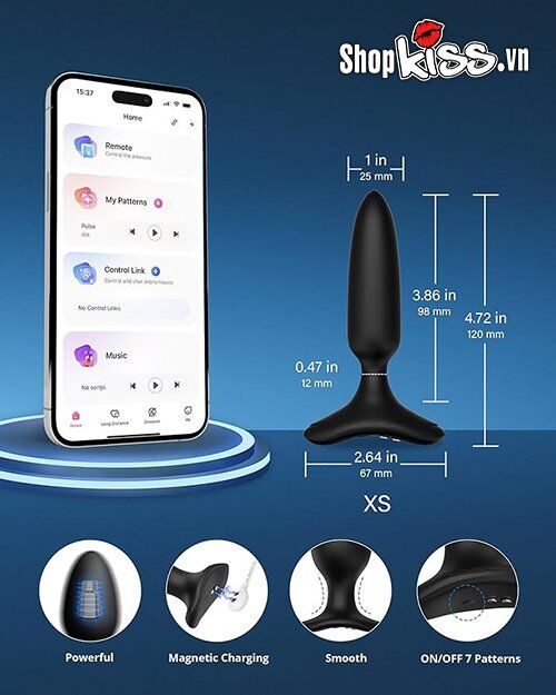 Dụng cụ Lovense Hush 2 kích thích hậu môn điều khiển app tiện lợi