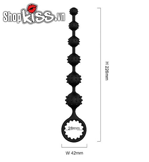 Dụng cụ kích thích hậu môn TOTO bi gai chuỗi mềm mại tăng khoái cảm