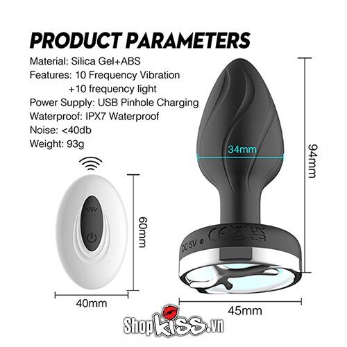 Phích cắm hậu môn Colorful Dream phát sáng dễ dùng hấp dẫn