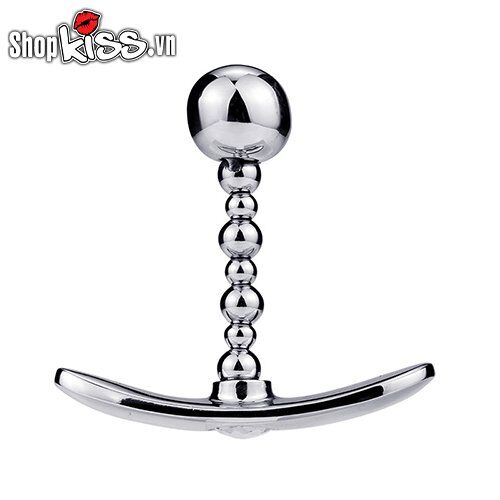 Dụng cụ kích thích hậu môn kim loại dạng bóng và chuỗi hạt siêu kích thích