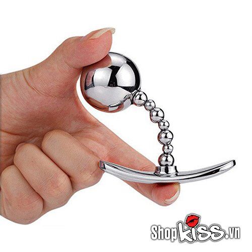  Phân phối Dụng cụ kích thích hậu môn bằng kim loại dạng bóng tròn và chuỗi hạt Anal Plug chính hãng