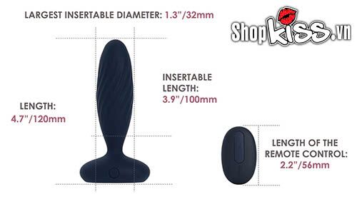 Svakom Jordan Remote Control Silicone Anal Massager Blue