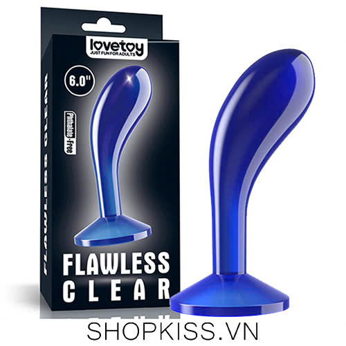 Phích cắm hậu môn Lovetoy Flawless Blue 6 inch kích thích tuyến tiền liệt