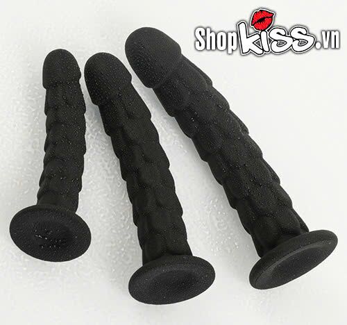 Set of 3 Silicone Fish Scale Anal Dildos Small
