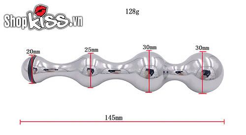 Dụng cụ hậu môn kim loại Anal Plug Beads kích thích cực khoái