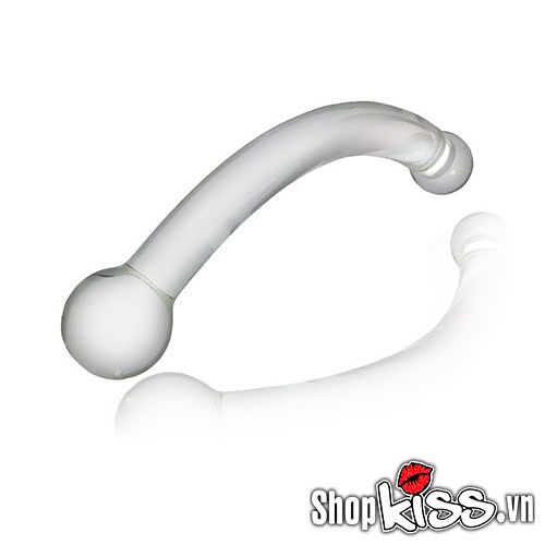 Glass Double Ended Anal Plug Prostate Massage Clear