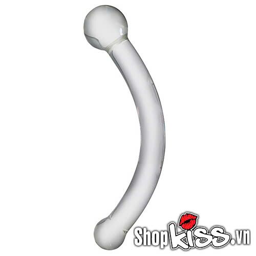Glass Double Ended Anal Plug Prostate Massage Clear