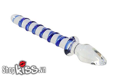 Dụng Cụ Kích Thích Hậu Môn 2 Đầu Thủy Tinh Cao Cấp An Toàn