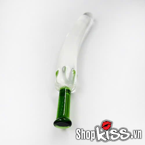 Crystal Transparent Eggplant-Shaped Anal Vibrator