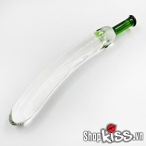 Crystal Transparent Eggplant-Shaped Anal Vibrator