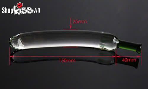 Crystal Transparent Eggplant-Shaped Anal Vibrator