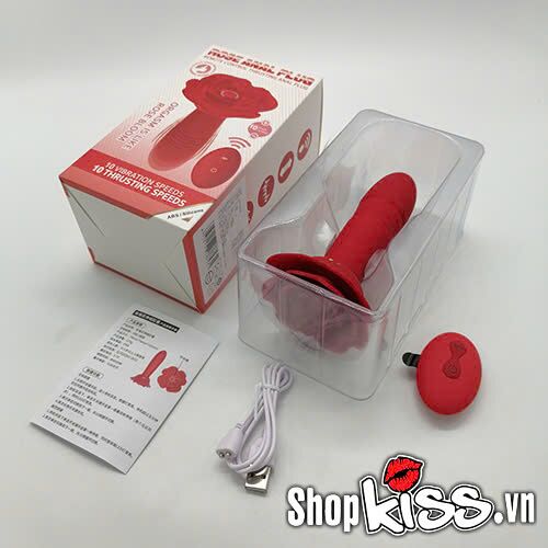  Sỉ Dụng cụ kích thích hậu môn rung thụt Rose Anal Plug cao cấp