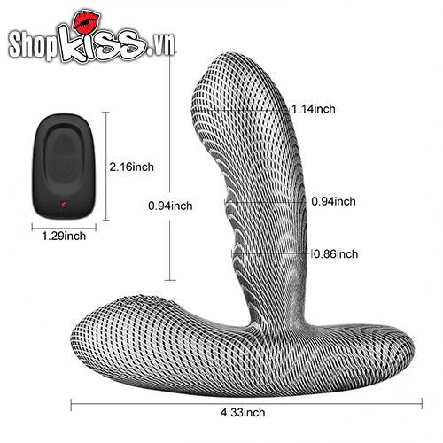 Levett Striped Carbon Fiber Anal Massager for Prostate