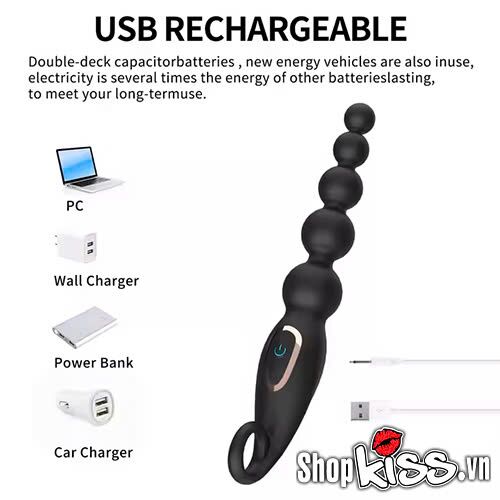  Phân phối Dụng cụ kích thích hậu môn dạng chuỗi rung 7 tần số giá rẻ