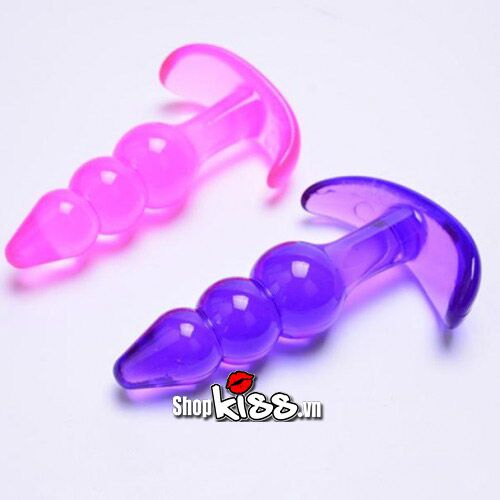 Small Soft Silicone Anal Massager Gay Friendly Purple Pink