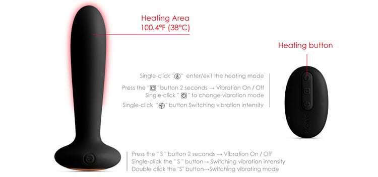 Máy mát xa hậu môn điểm G Svakom PRIMO có sưởi ấm đa chức năng