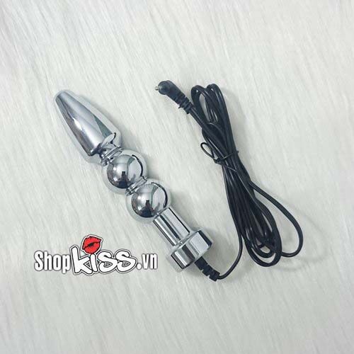 Dụng cụ kích thích hậu môn xung điện inox an toàn tăng khoái cảm