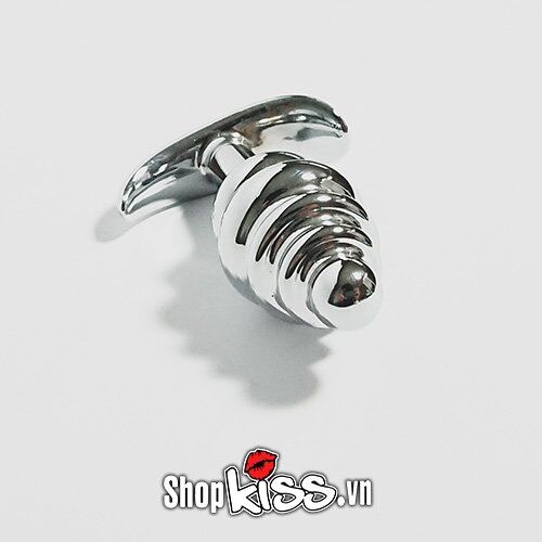 Spiral Gemmed Metal Anal Plug Prostate Sex Toy for Men