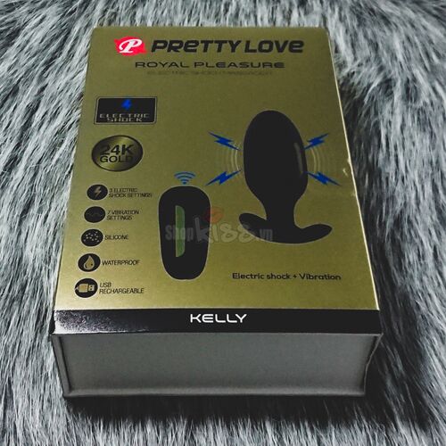 Dụng cụ xung điện hậu môn mạ vàng 24K Pretty Love Kelly kích thích mạnh mẽ