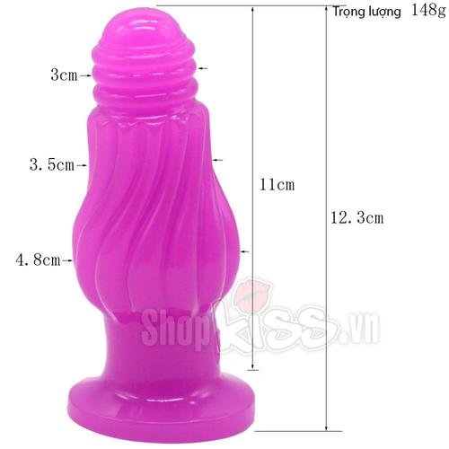 Twisted Anal Stimulator Flexible Non-Vibrating PVC Safe Toy
