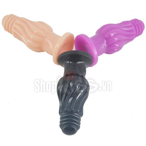 Twisted Anal Stimulator Flexible Non-Vibrating PVC Safe Toy