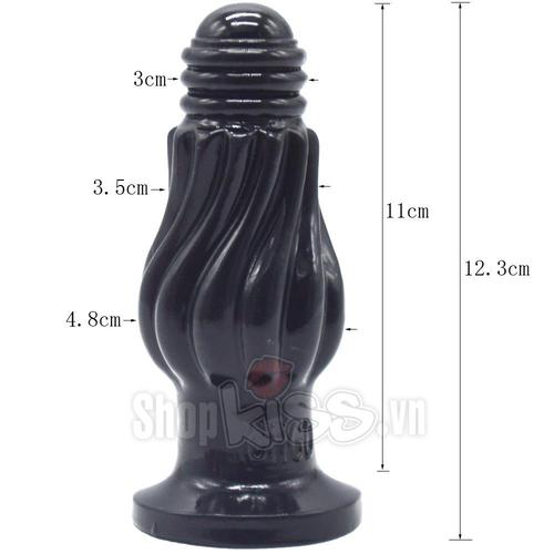 Twisted Anal Stimulator Flexible Non-Vibrating PVC Safe Toy