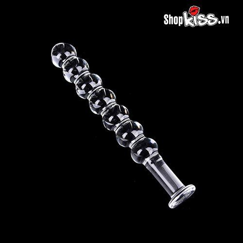 Glass Anal Bead Plug Set 15cm Transparent Safe Prostate Stimulator