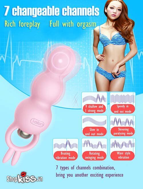 Dụng cụ hậu môn Leten rung mạnh tai thỏ kích thích siêu phê