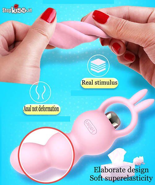 Dụng cụ hậu môn Leten rung mạnh tai thỏ kích thích siêu phê