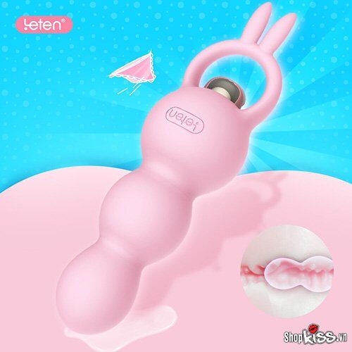 Dụng cụ hậu môn Leten rung mạnh tai thỏ kích thích siêu phê