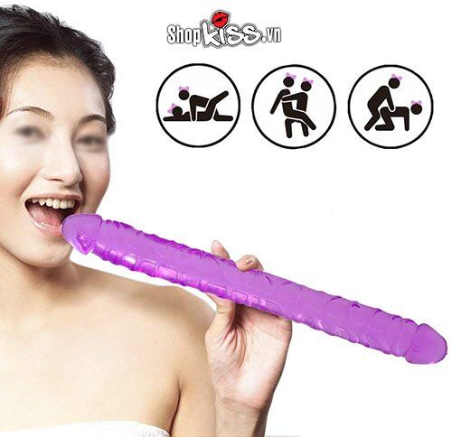 Dương Vật Silicon 2 Đầu Mềm Dài Kích Thích Sinh Lý Hiệu Quả