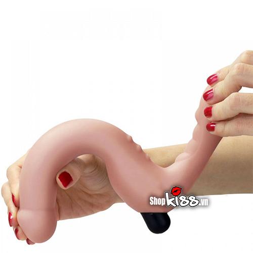 Dương vật 2 đầu LoveToy siêu mềm mịn có rung điều khiển xa giá tốt